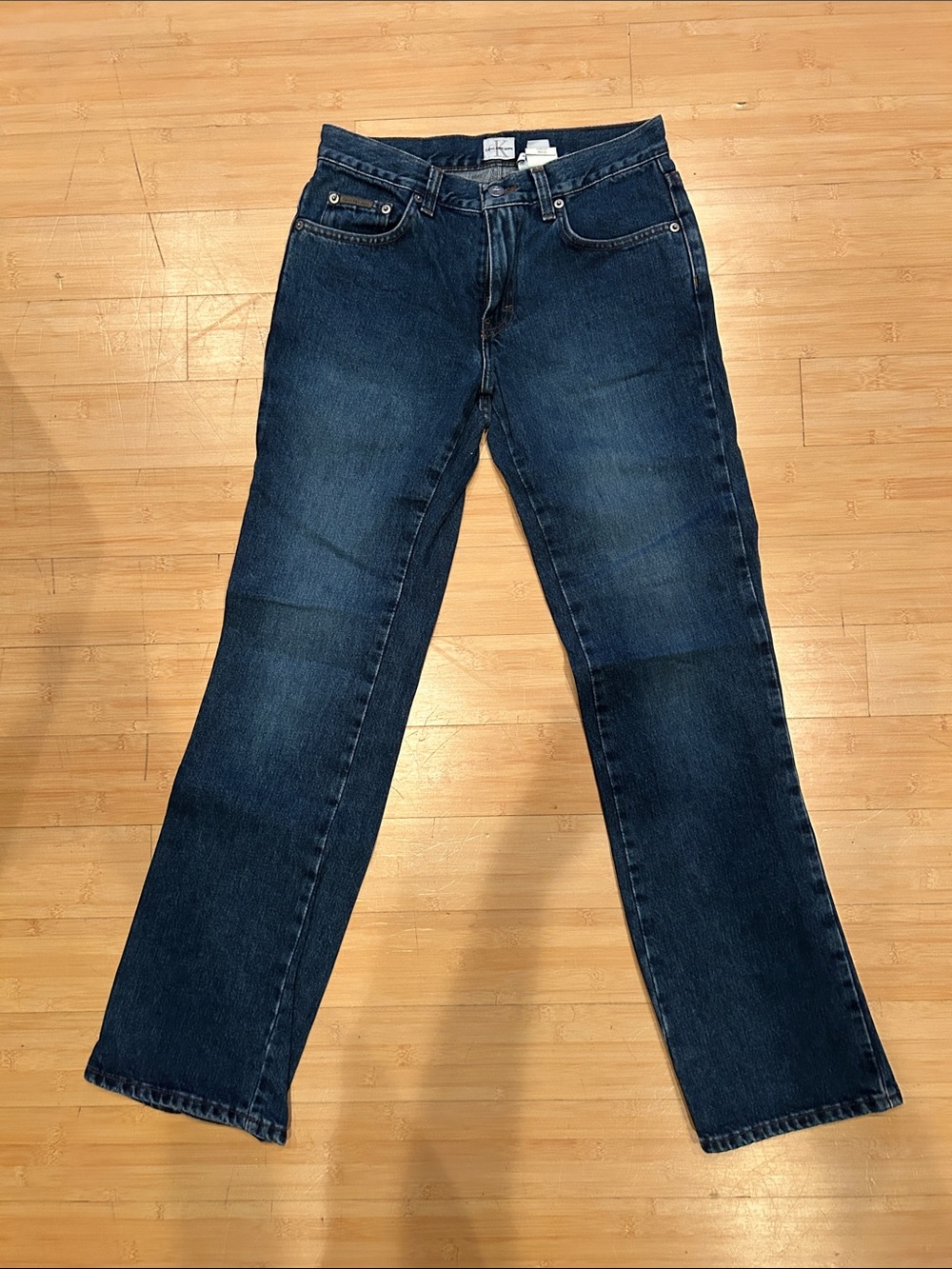 Calvin Klein Jeans Women's Straight-Leg Dark Blue Denim